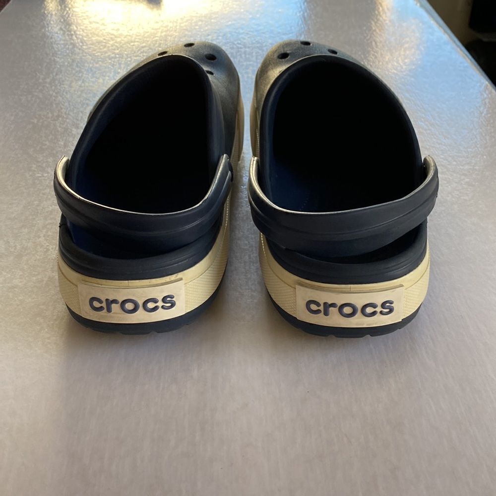 CROCS Men’s Navy Slip On Sandals Size 12 - Picture 3 of 7